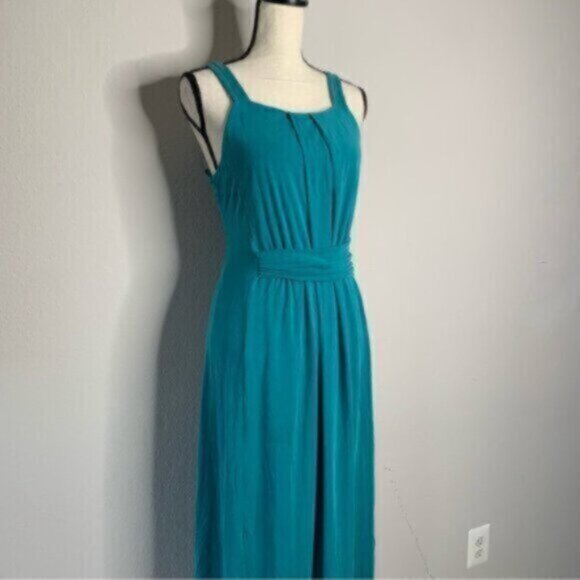 Anthropologie Maeve Teal Azores Halter Sleeveless Midi Dress - Picture 8 of 12